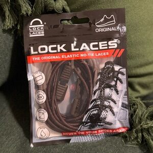 New Lock Laces Original No-Tie Brown Laces